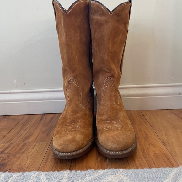 Vintage Wolverine | 1979 Harvest Wheat Suede Cowboy Western Boot 8.5 M Vibram - Picture 2 of 16
